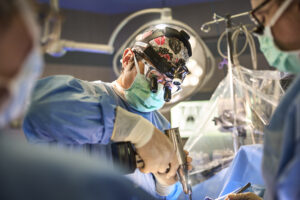 Surgeon working